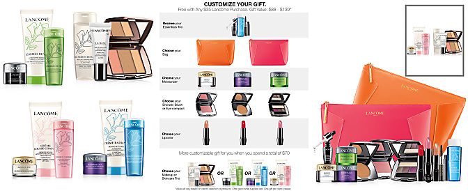 GET MORE with any $70 Lancôme purchase + Customize your FREE 7-Pc. gift (Total Gift Value: $128 - $199)